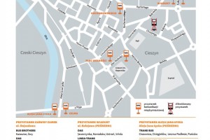 Cieszyn: Przystanek pod Zamkiem – UWAGA! zmiana miejsca odjazdów autobusów Cieszyn: Przystanek pod Zamkiem – UWAGA! zmiana miejsca odjazdów autobusów